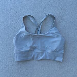 Lululemon Free To Be Serene Sports Bra Women's 8 Light Gray Strappy Back Yoga